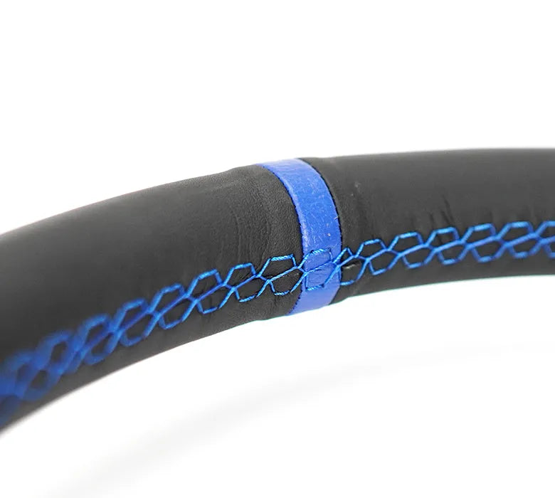 NRG FLAT BOTTOM CARBON FIBER CENTER LEATHER STEERING WHEEL