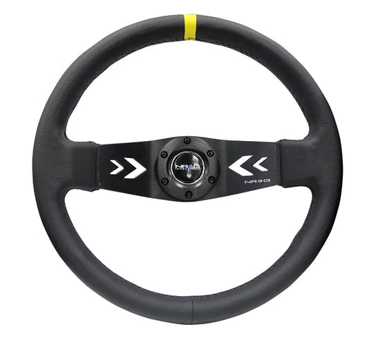 NRG 350MM TWO SPOKE STEERING WHEEL LEATHER