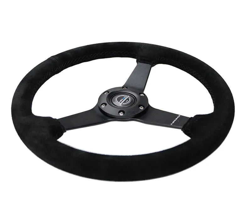 NRG 350MM FLAT STEERING WHEEL SUEDE