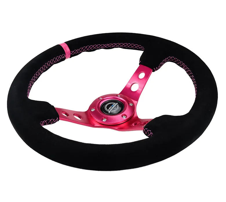 NRG 350MM 3" DEEP DISH WITH HOLES SUEDE