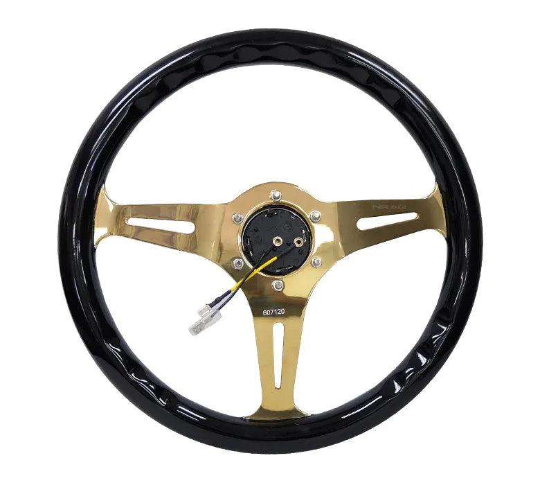 NRG 350MM 1.5" DEEP DISH WOOD GRAIN STEERING WHEEL