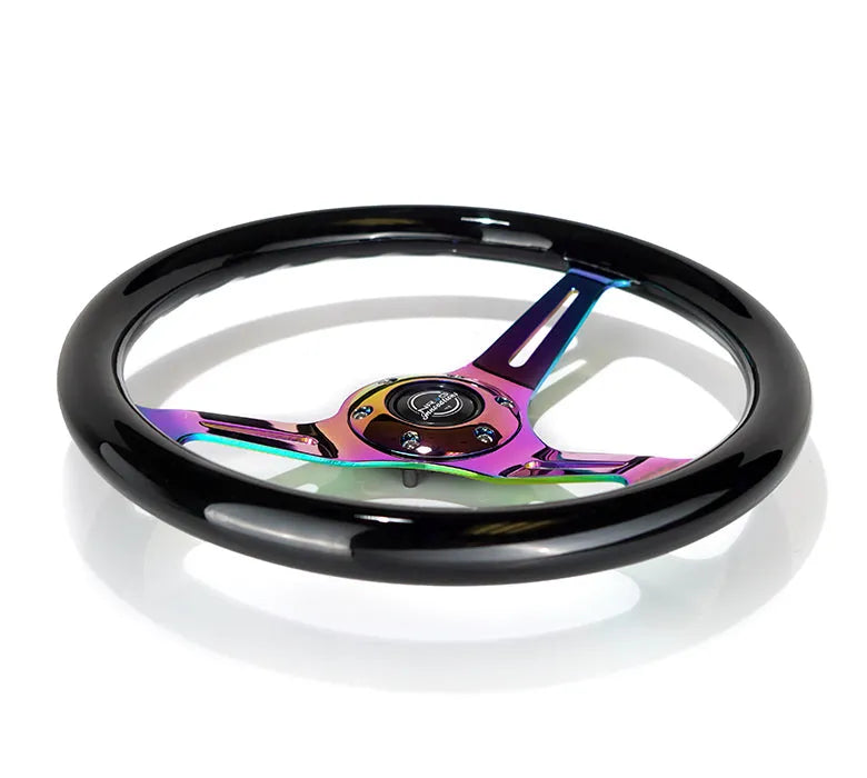 NRG 350MM 1.5" DEEP DISH WOOD GRAIN STEERING WHEEL