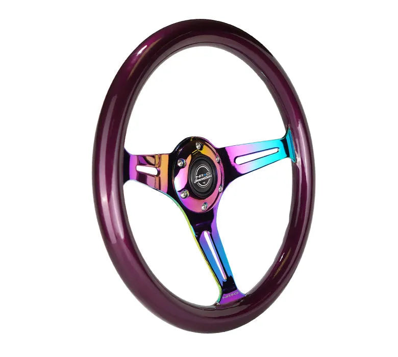 NRG 350MM 1.5" DEEP DISH WOOD GRAIN STEERING WHEEL