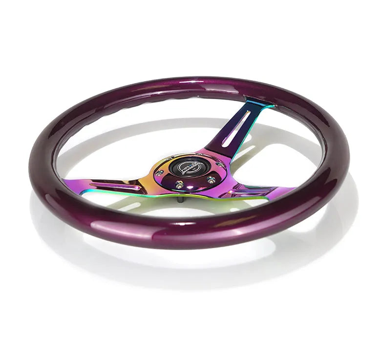 NRG 350MM 1.5" DEEP DISH WOOD GRAIN STEERING WHEEL