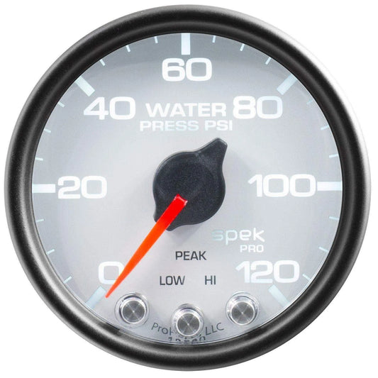 Autometer Spek-Pro 2 & 1/16" Water Press Gauge 120PSI