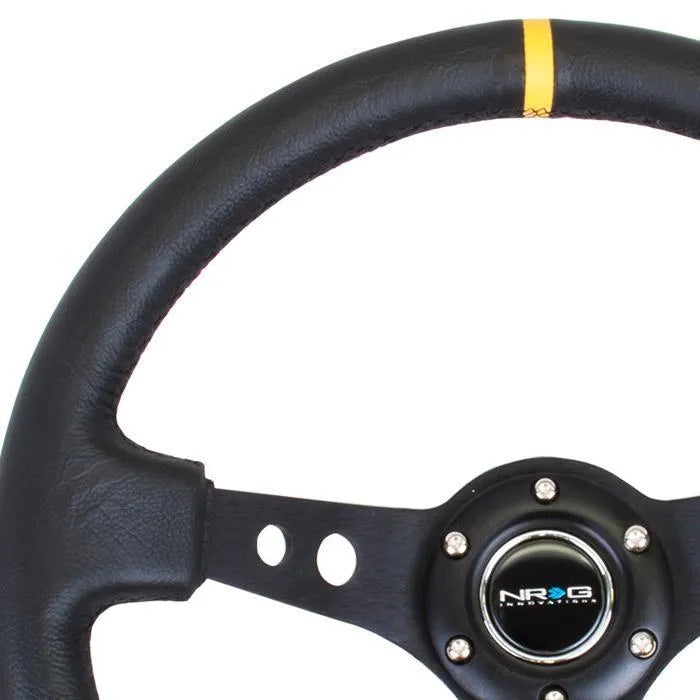 NRG RST-006 Sport Steering Wheels - 350mm x 3" Deep - Premium Leather