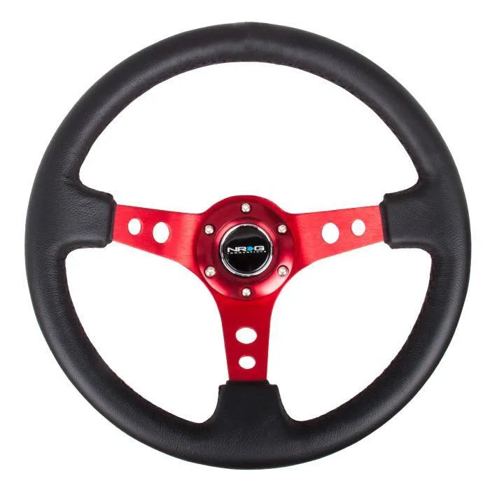 NRG RST-006 Sport Steering Wheels - 350mm x 3" Deep - Premium Leather