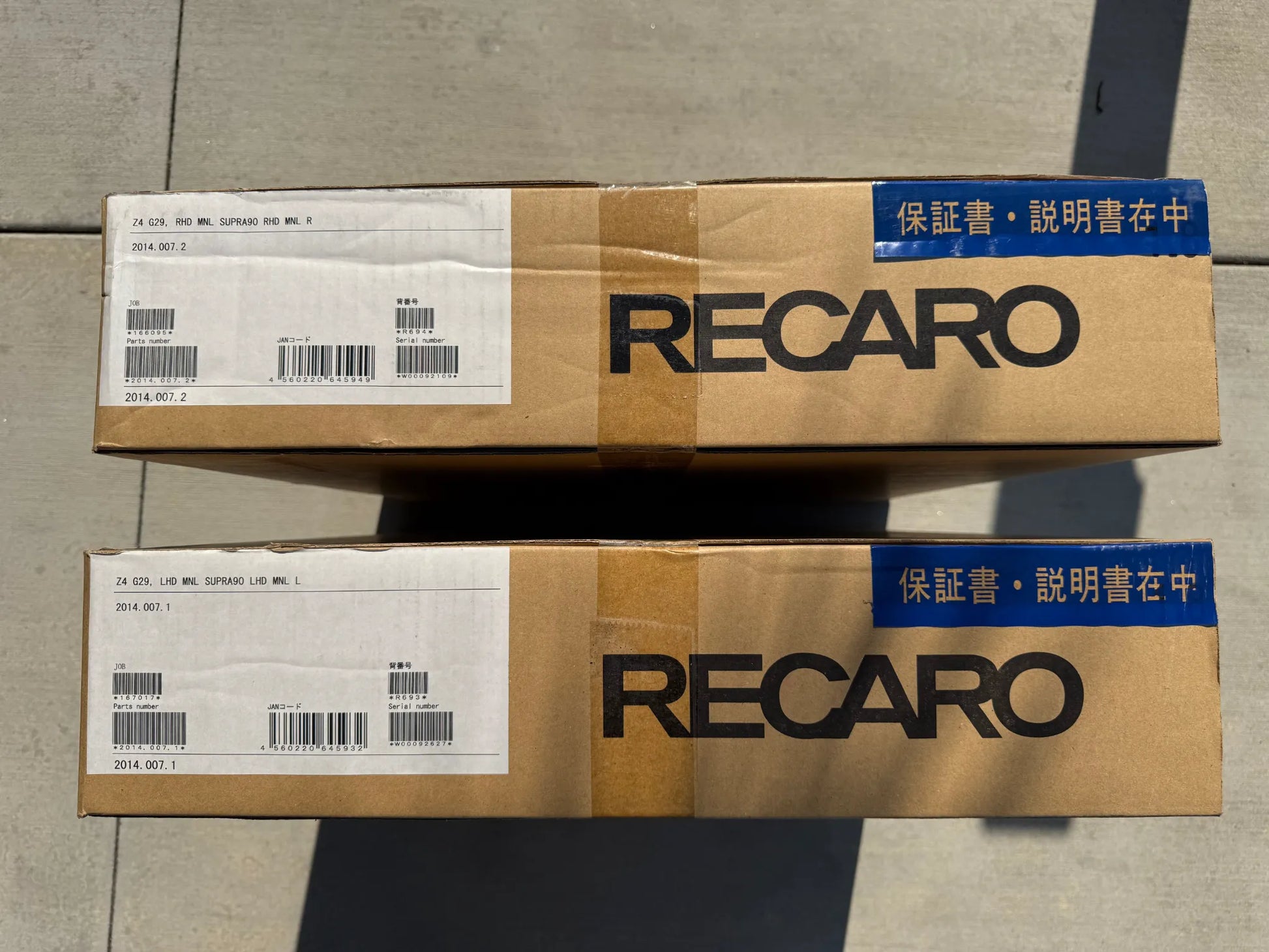 Recaro Base Frame Seat Rails - Toyota Supra A90