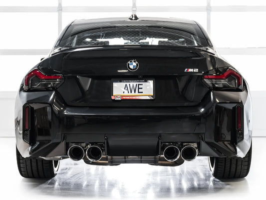 AWE Tuning Track Edition Exhaust Chrome Silver Tips for 23-24 BMW G87 M2 (3020-42487)
