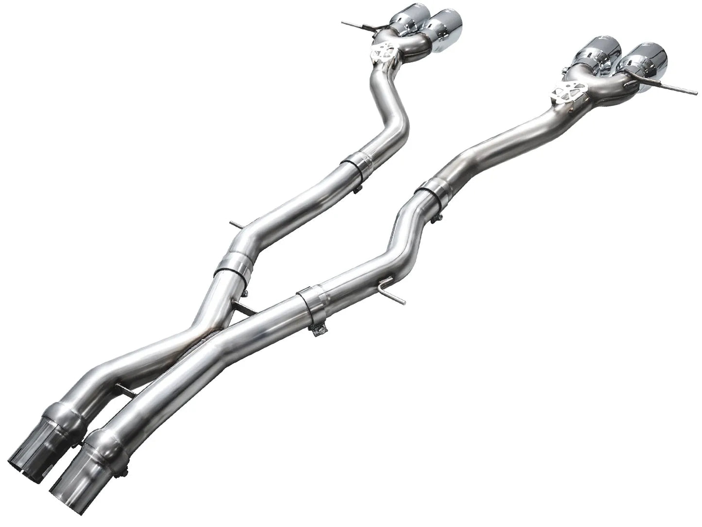AWE Tuning Track Edition Exhaust Chrome Silver Tips for 23-24 BMW G87 M2 (3020-42487)