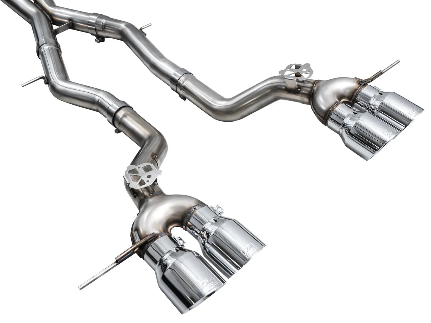 AWE Tuning Track Edition Exhaust Chrome Silver Tips for 23-24 BMW G87 M2 (3020-42487)