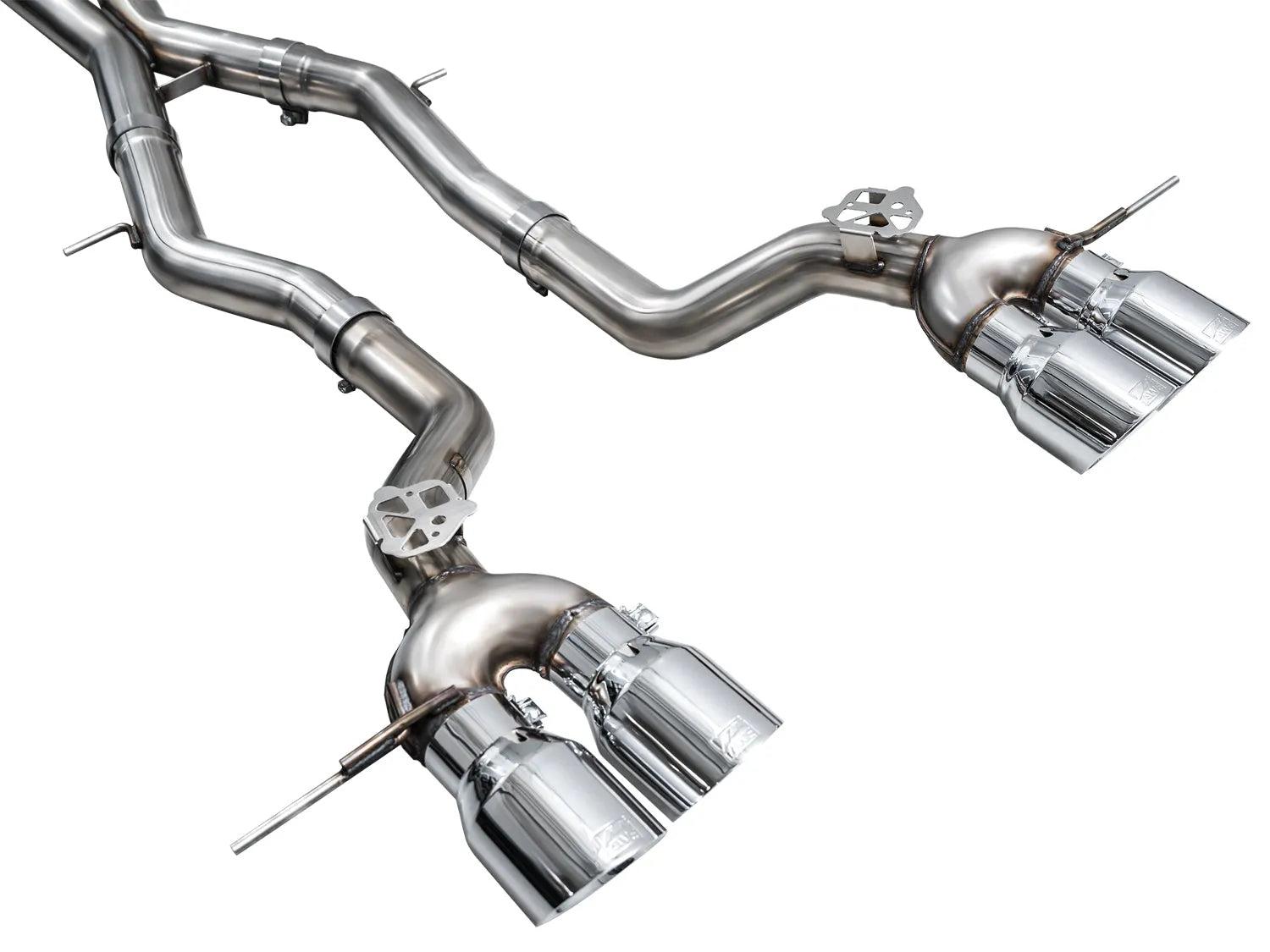AWE Tuning Track Edition Exhaust Chrome Silver Tips for 23-24 BMW G87 M2 (3020-42487)