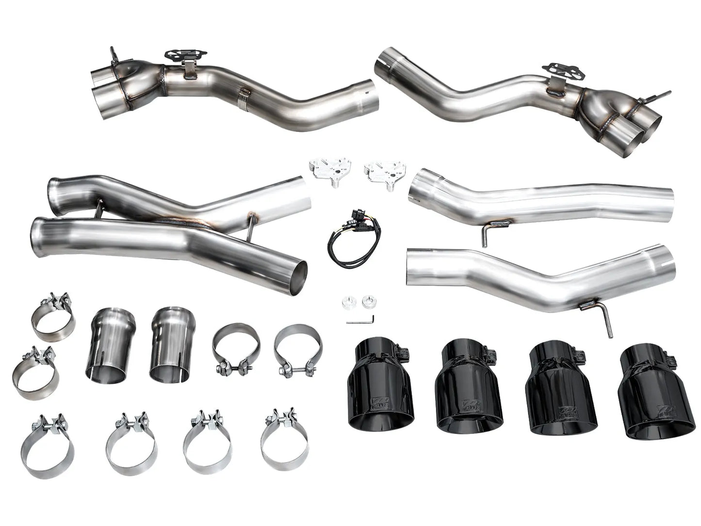 AWE Tuning Track Edition Exhaust Chrome Silver Tips for 23-24 BMW G87 M2 (3020-42487)