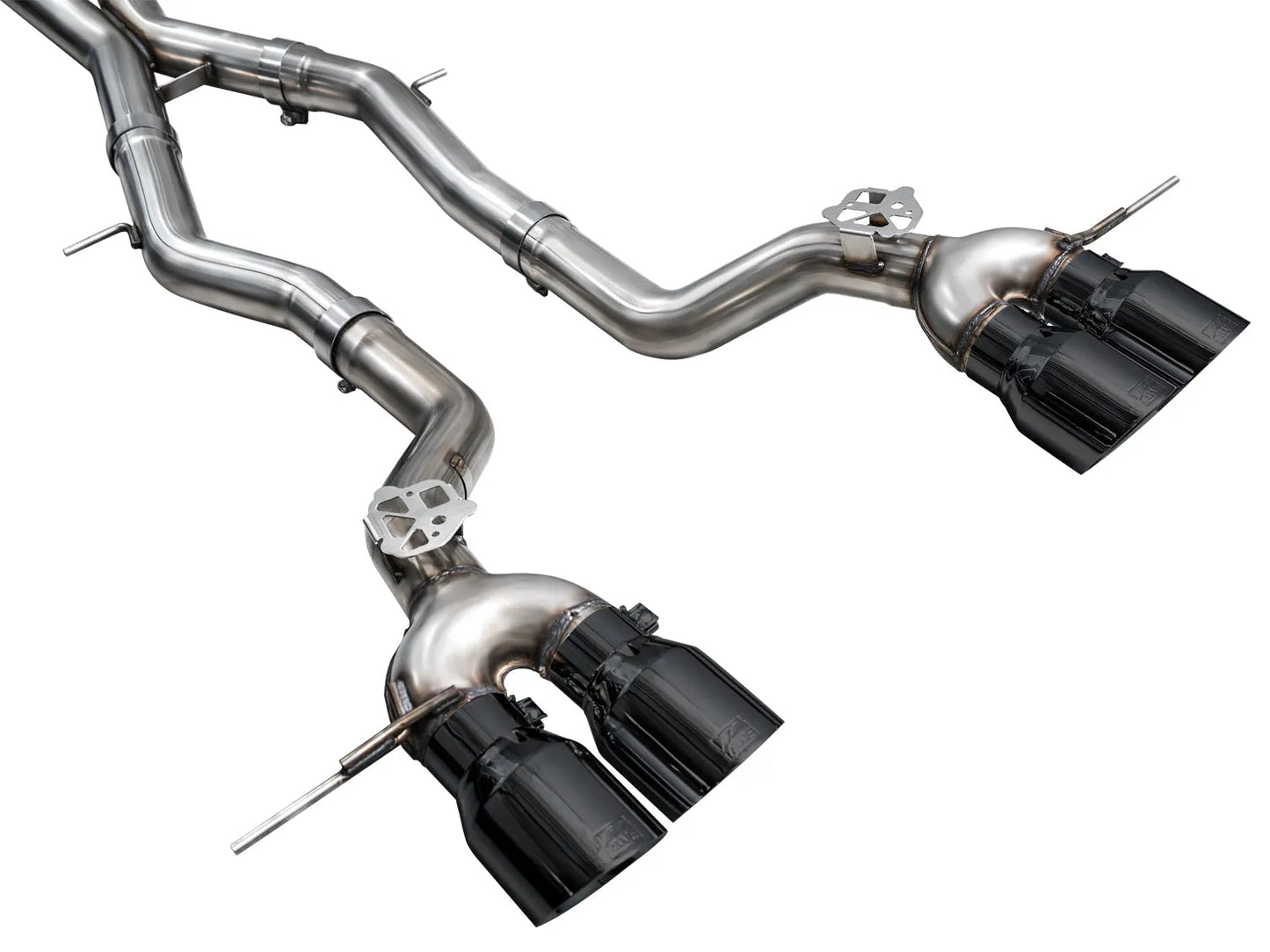 AWE Tuning Track Edition Exhaust Chrome Silver Tips for 23-24 BMW G87 M2 (3020-42487)