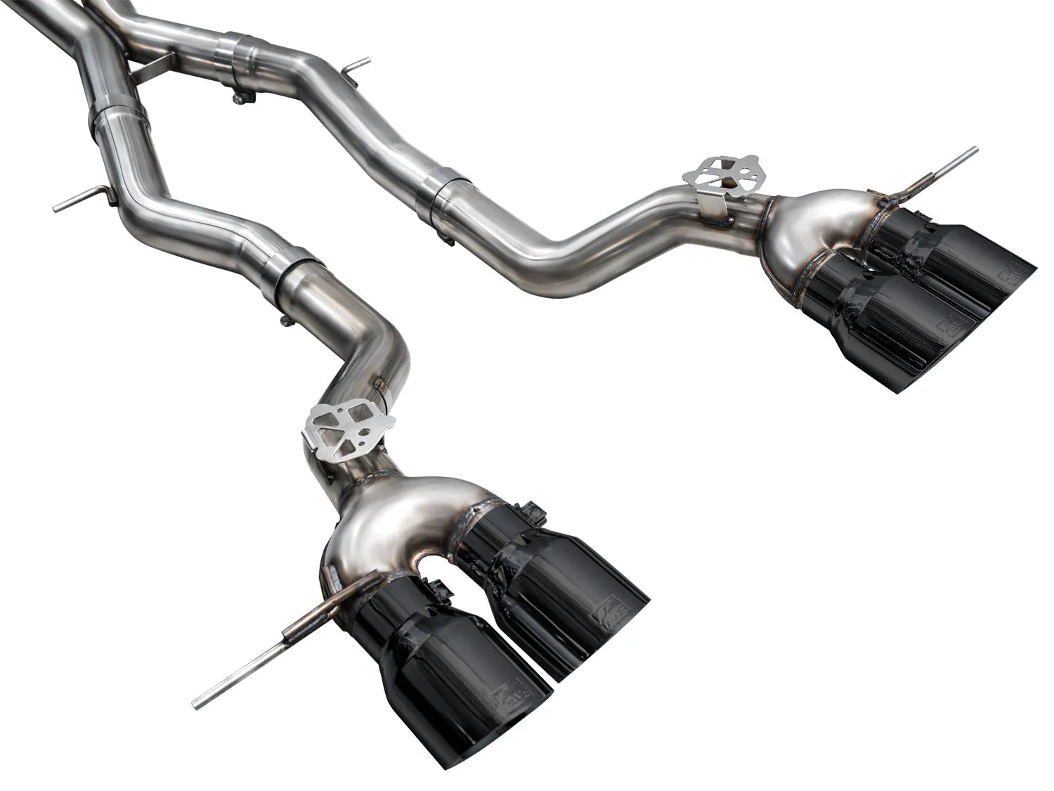 AWE Tuning Track Edition Exhaust Chrome Silver Tips for 23-24 BMW G87 M2 (3020-42487)