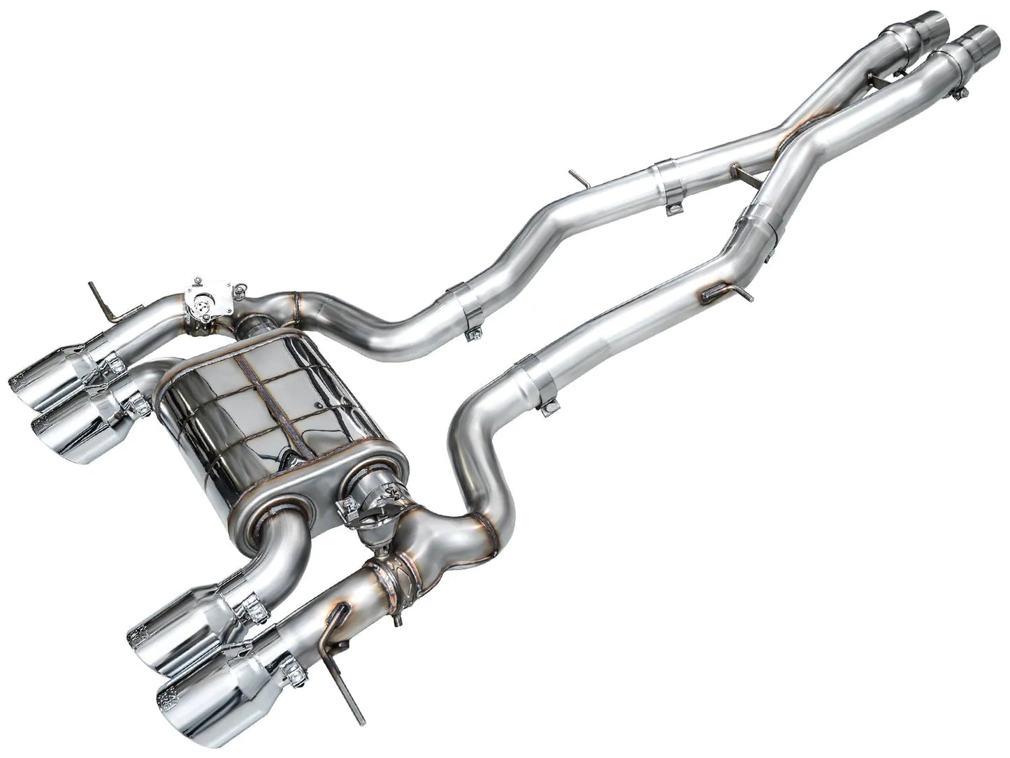 AWE Tuning SwitchPath Edition Exhaust Chrome Silver Tips for 23-24 BMW G87 M2 (3025-42487)