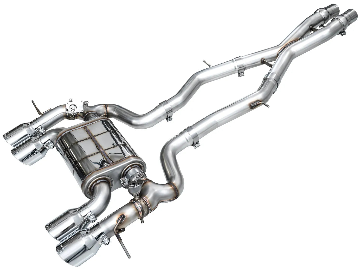 AWE Tuning SwitchPath Edition Exhaust Chrome Silver Tips for 23-24 BMW G87 M2 (3025-42487)