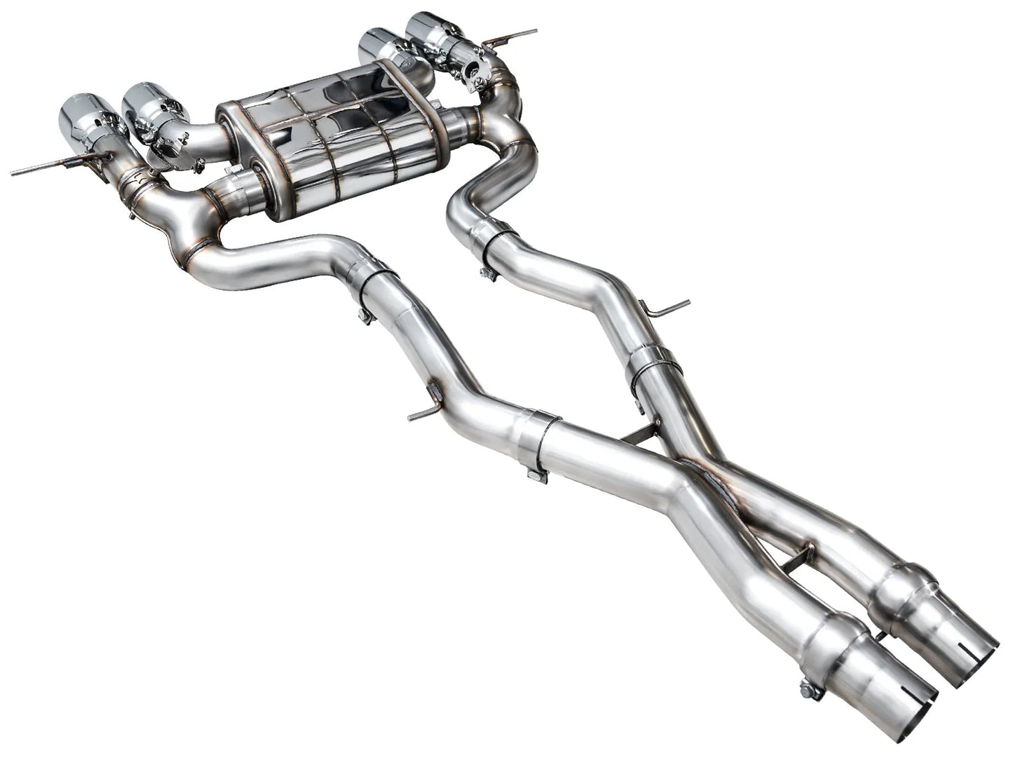 AWE Tuning SwitchPath Edition Exhaust Chrome Silver Tips for 23-24 BMW G87 M2 (3025-42487)