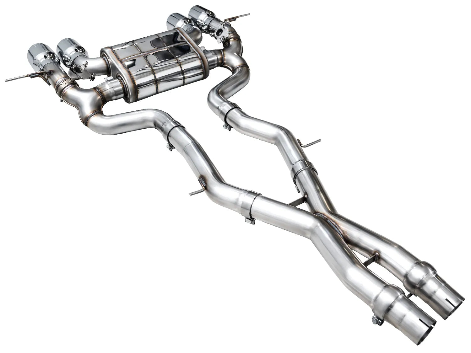 AWE Tuning SwitchPath Edition Exhaust Chrome Silver Tips for 23-24 BMW G87 M2 (3025-42487)