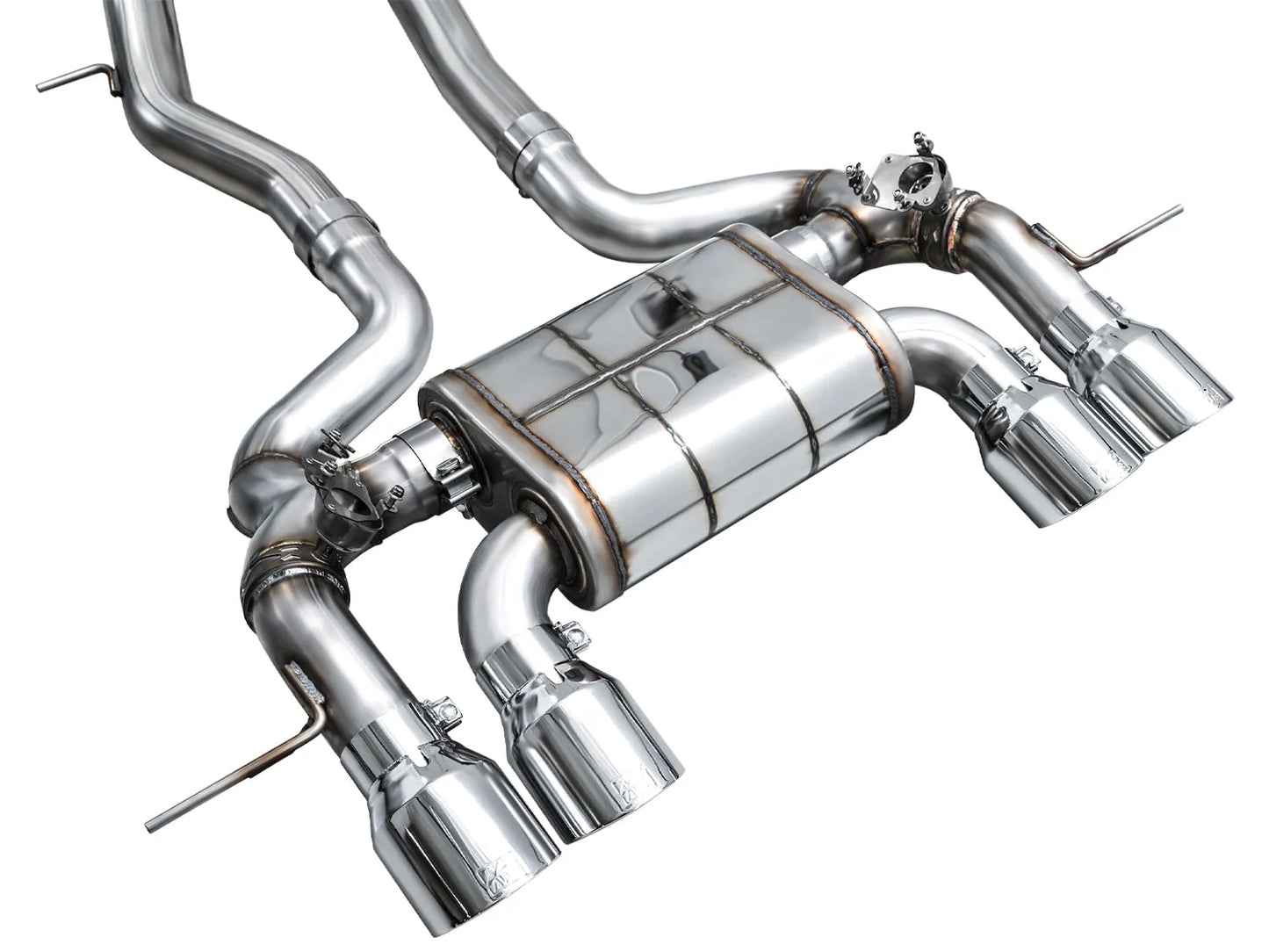 AWE Tuning SwitchPath Edition Exhaust Chrome Silver Tips for 23-24 BMW G87 M2 (3025-42487)