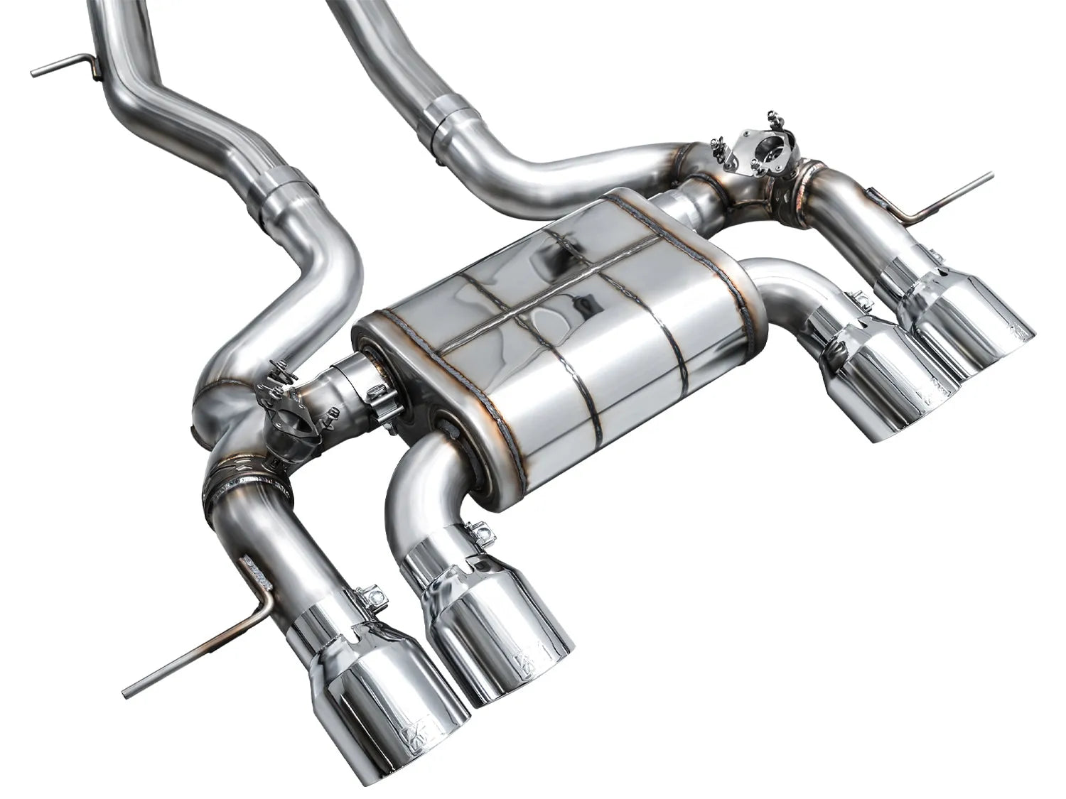 AWE Tuning SwitchPath Edition Exhaust Chrome Silver Tips for 23-24 BMW G87 M2 (3025-42487)