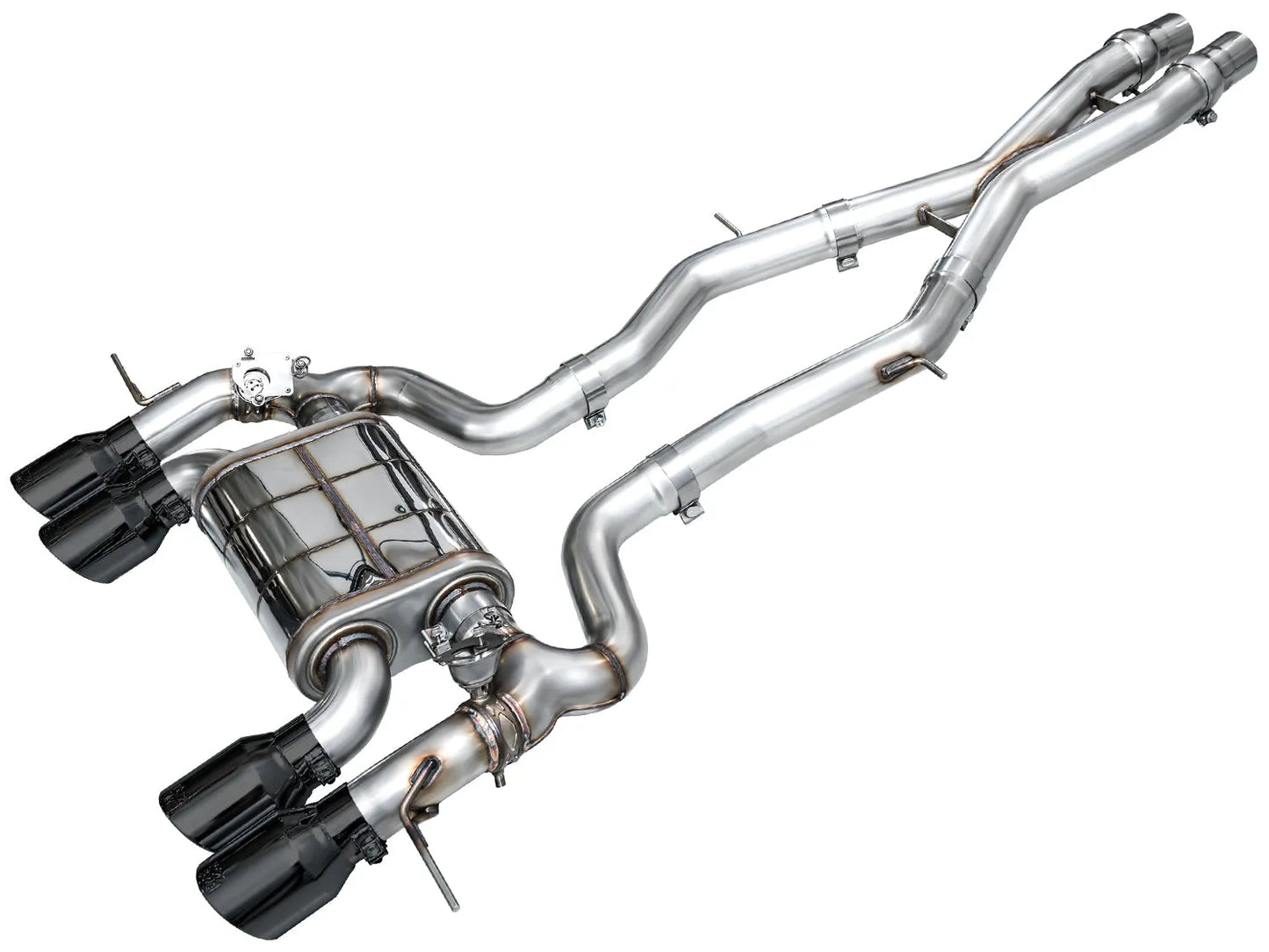 AWE Tuning SwitchPath Edition Exhaust Chrome Silver Tips for 23-24 BMW G87 M2 (3025-42487)
