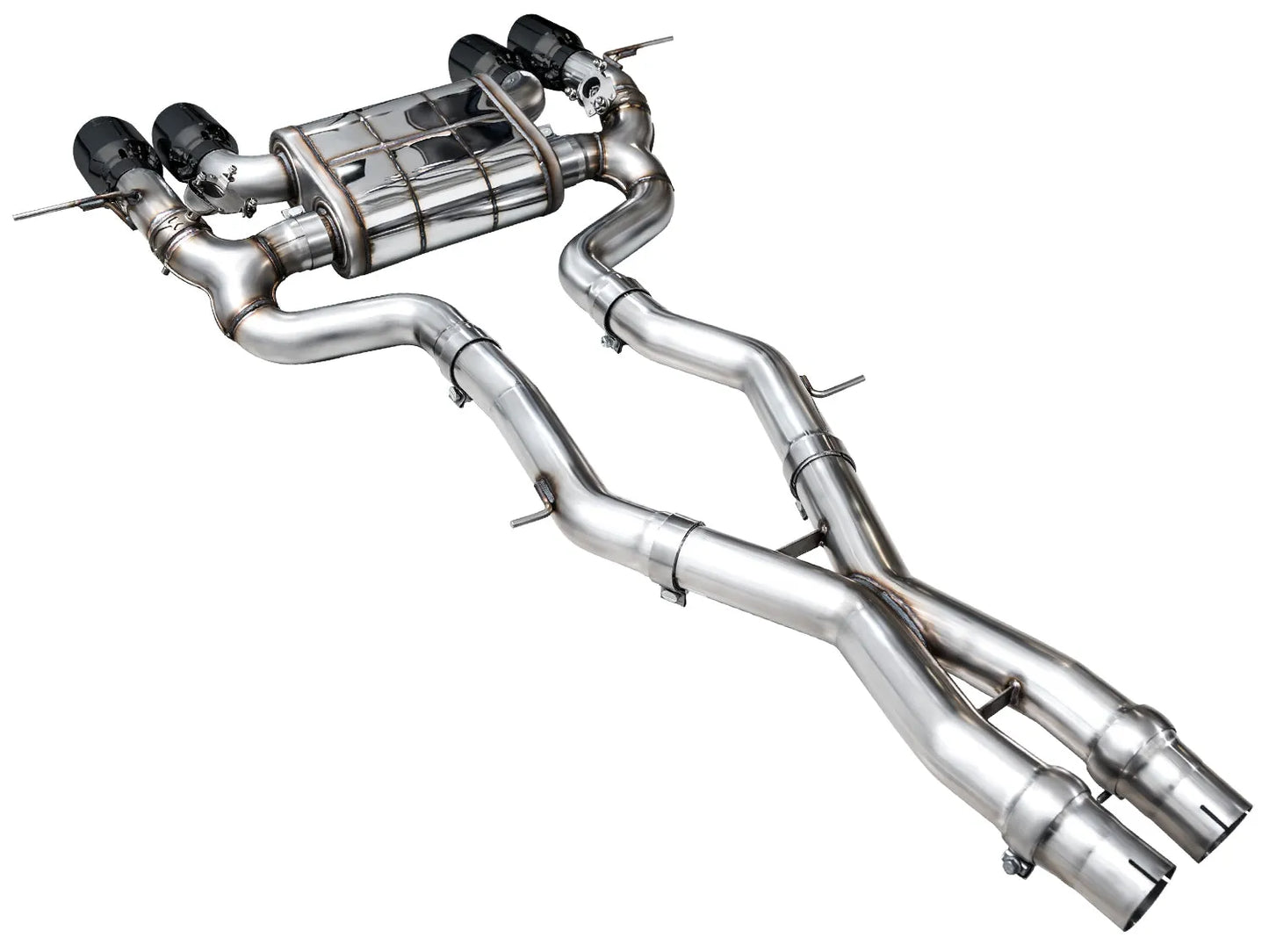 AWE Tuning SwitchPath Edition Exhaust Chrome Silver Tips for 23-24 BMW G87 M2 (3025-42487)