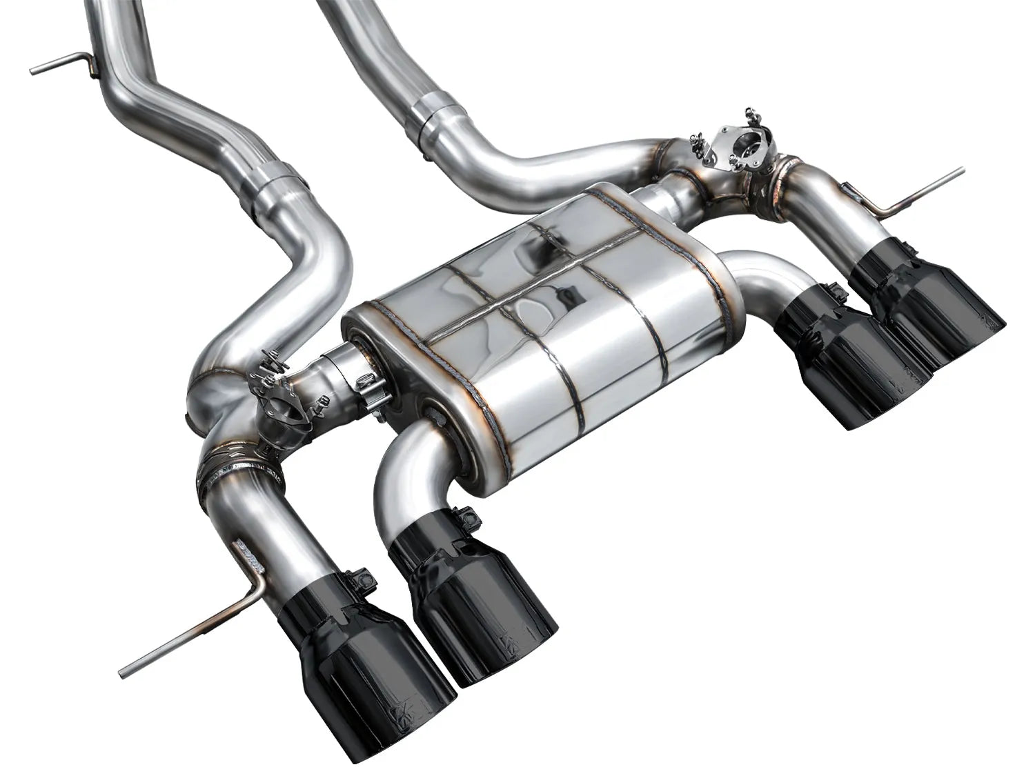 AWE Tuning SwitchPath Edition Exhaust Chrome Silver Tips for 23-24 BMW G87 M2 (3025-42487)