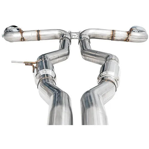 AWE Tuning Resonated Track Edition Exhaust for A90 Supra - 5" Chrome Silver Tips (3015-32116)