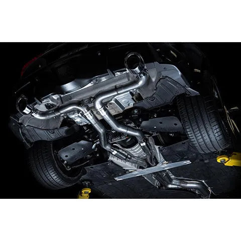 AWE Tuning Resonated Track Edition Exhaust for A90 Supra - 5" Chrome Silver Tips (3015-32116)