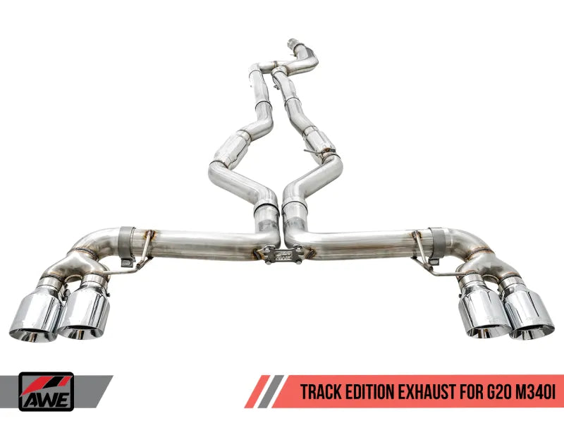 AWE Tuning Track Edition Exhaust for G2X M340i / M440i - Chrome Silver Tips (3020-42078)