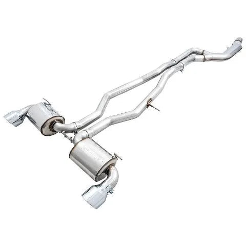 AWE Tuning Non-Resonated Touring Edition Exhaust for A90 Supra - 5" Chrome Silver Tips (3020-32058)