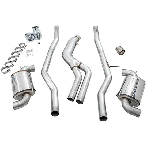 AWE Tuning Non-Resonated Touring Edition Exhaust for A90 Supra - 5" Chrome Silver Tips (3020-32058)