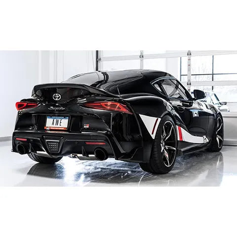AWE Tuning Non-Resonated Touring Edition Exhaust for A90 Supra - 5" Chrome Silver Tips (3020-32058)
