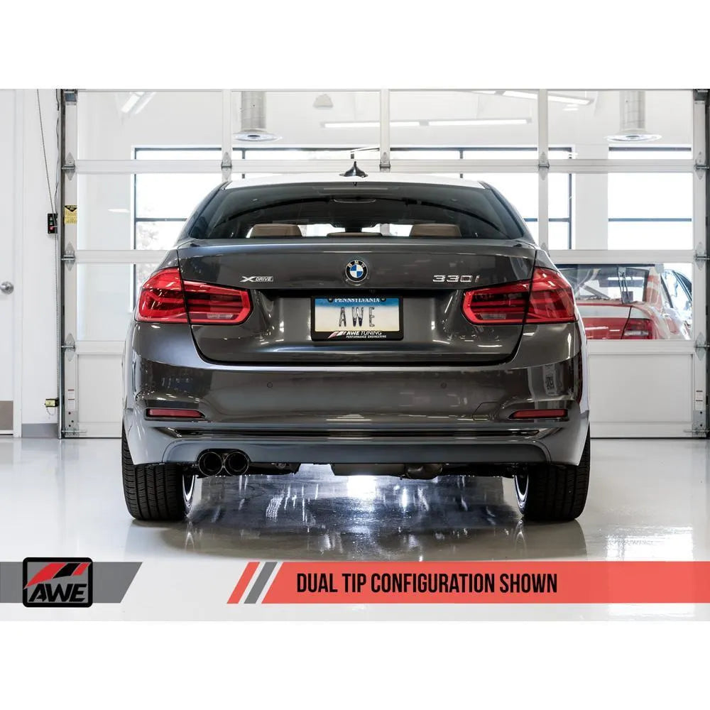 AWE Tuning Touring Axle Back Exhaust BMW F3X 28i/30i Single Side (12-20) (3010-23022)