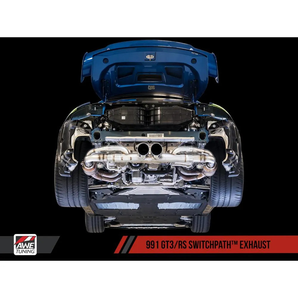 AWE SwitchPath Exhaust for Porsche 991.1/2 GT3/RS - Diamond Black Tips (3025-33016)