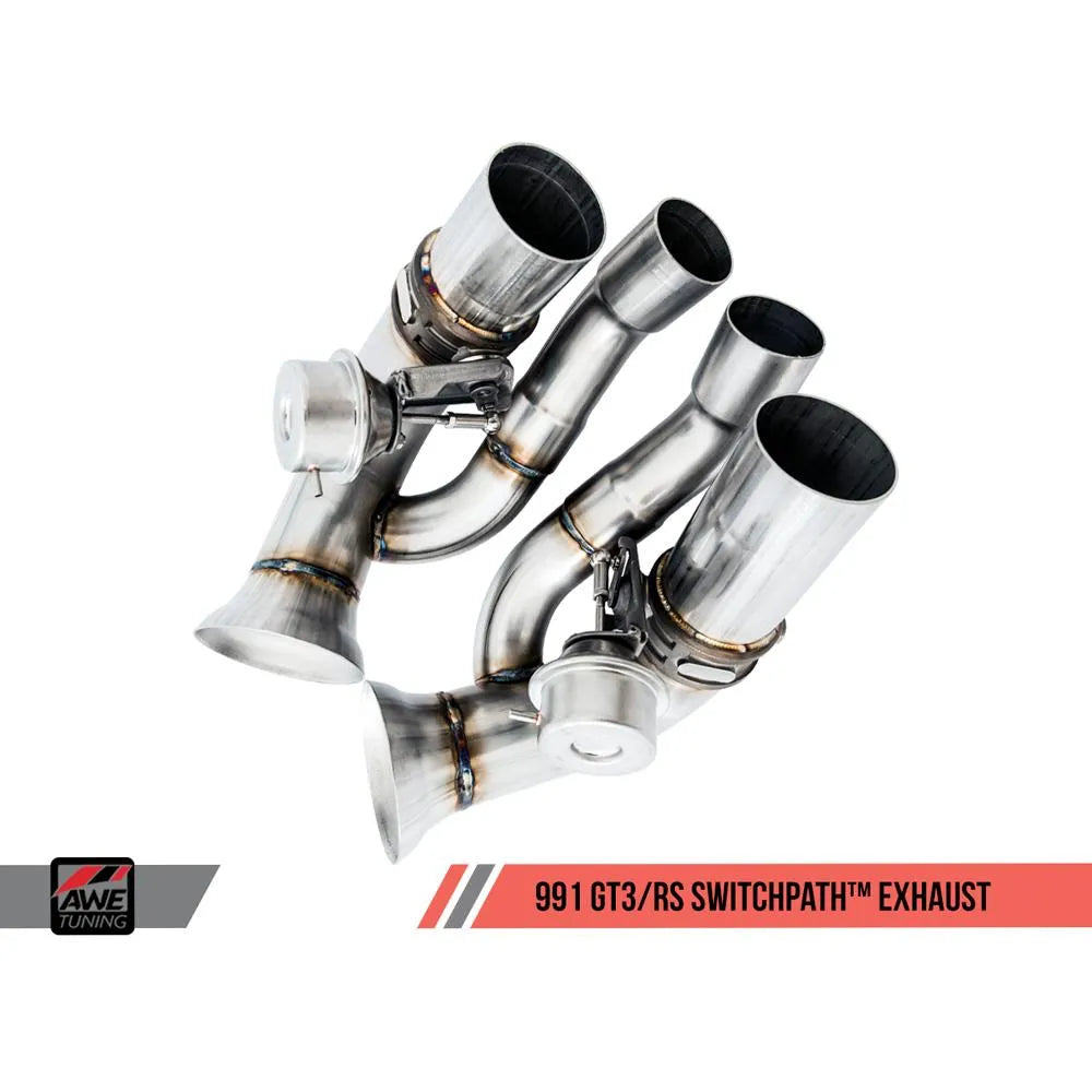 AWE SwitchPath Exhaust for Porsche 991.1/2 GT3/RS - Diamond Black Tips (3025-33016)