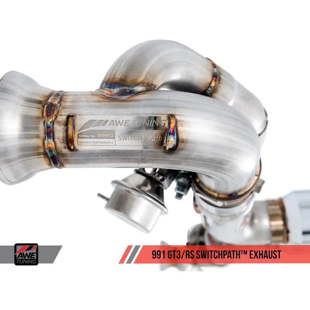 AWE SwitchPath Exhaust for Porsche 991.1/2 GT3/RS - Diamond Black Tips (3025-33016)