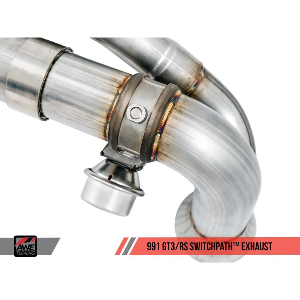 AWE SwitchPath Exhaust for Porsche 991.1/2 GT3/RS - Diamond Black Tips (3025-33016)