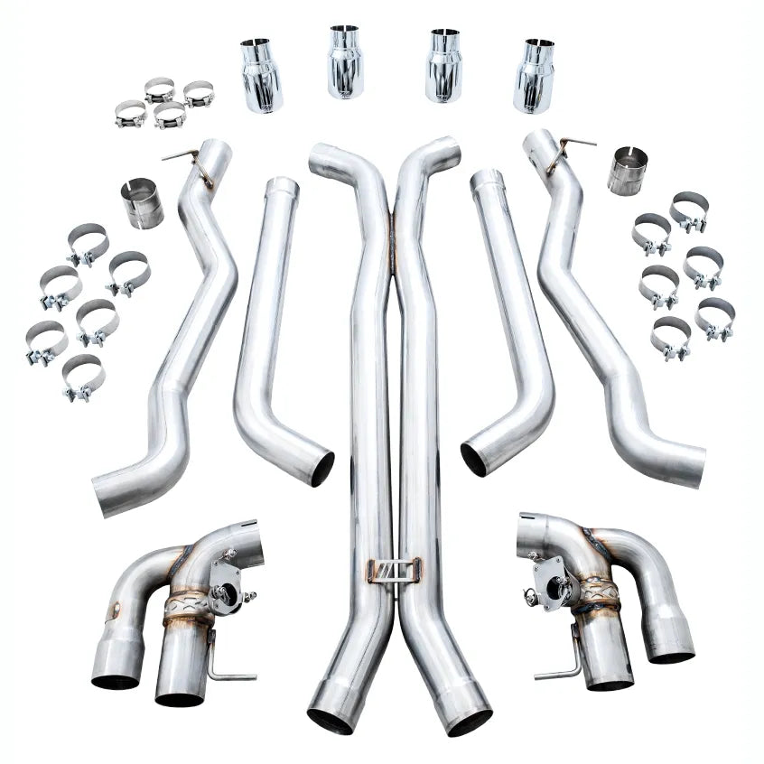 AWE Tuning AWE SwitchPath Catback Exhaust for BMW F90 M5 - Chrome Silver Tips - 3025-42062