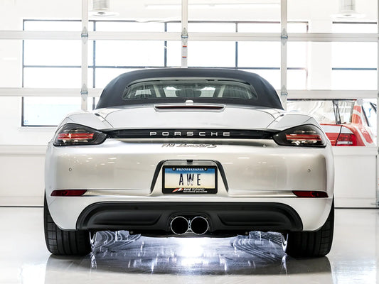 AWE Touring Edition Exhaust for Porsche 718 Boxster/Cayman - Silver Tips (3015-32080)