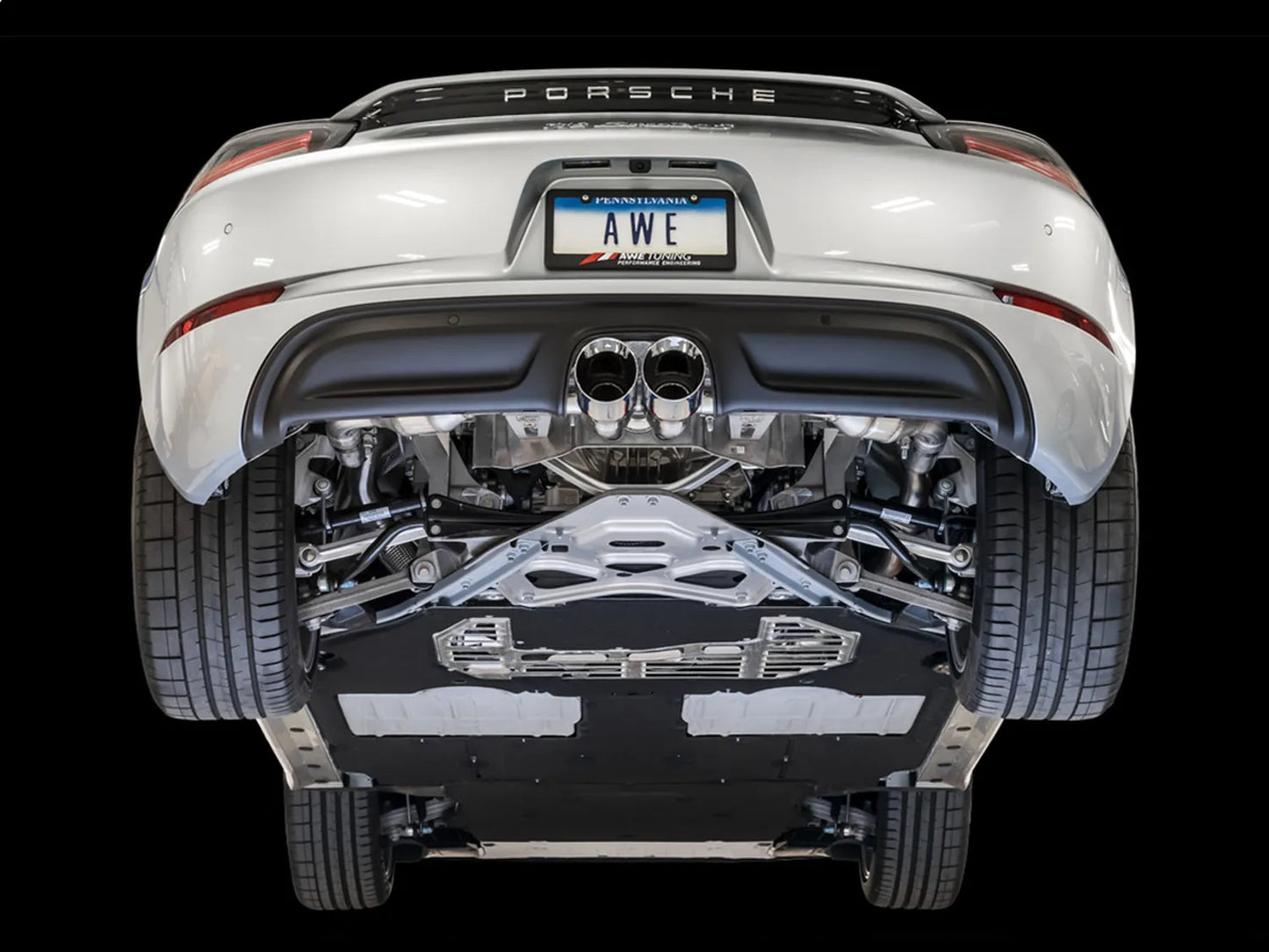 AWE Touring Edition Exhaust for Porsche 718 Boxster/Cayman - Silver Tips (3015-32080)