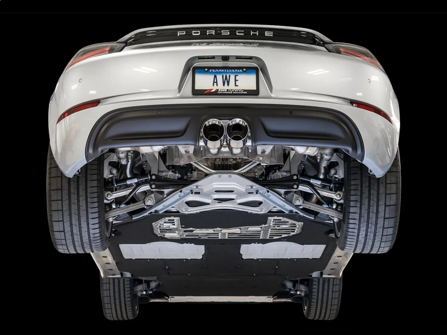 AWE Touring Edition Exhaust for Porsche 718 Boxster/Cayman - Silver Tips (3015-32080)