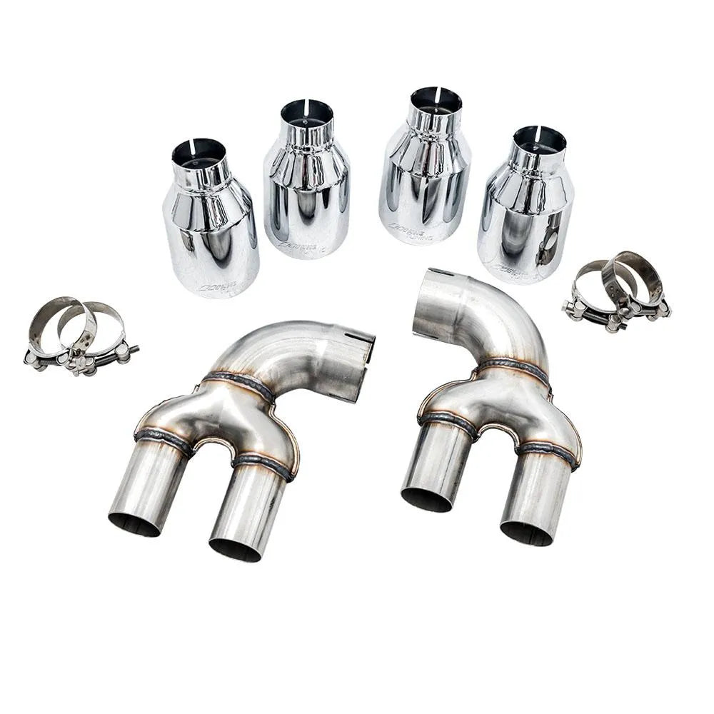 AWE Tuning OE-to-Quad Tip Conversion Kit for G2X M340i / M440i - Chrome Silver Tips (3810-42018)