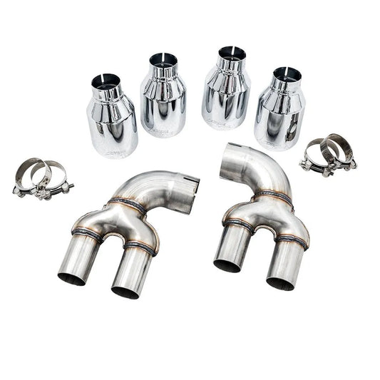 AWE Tuning OE-to-Quad Tip Conversion Kit for G2X M340i / M440i - Chrome Silver Tips (3810-42018)