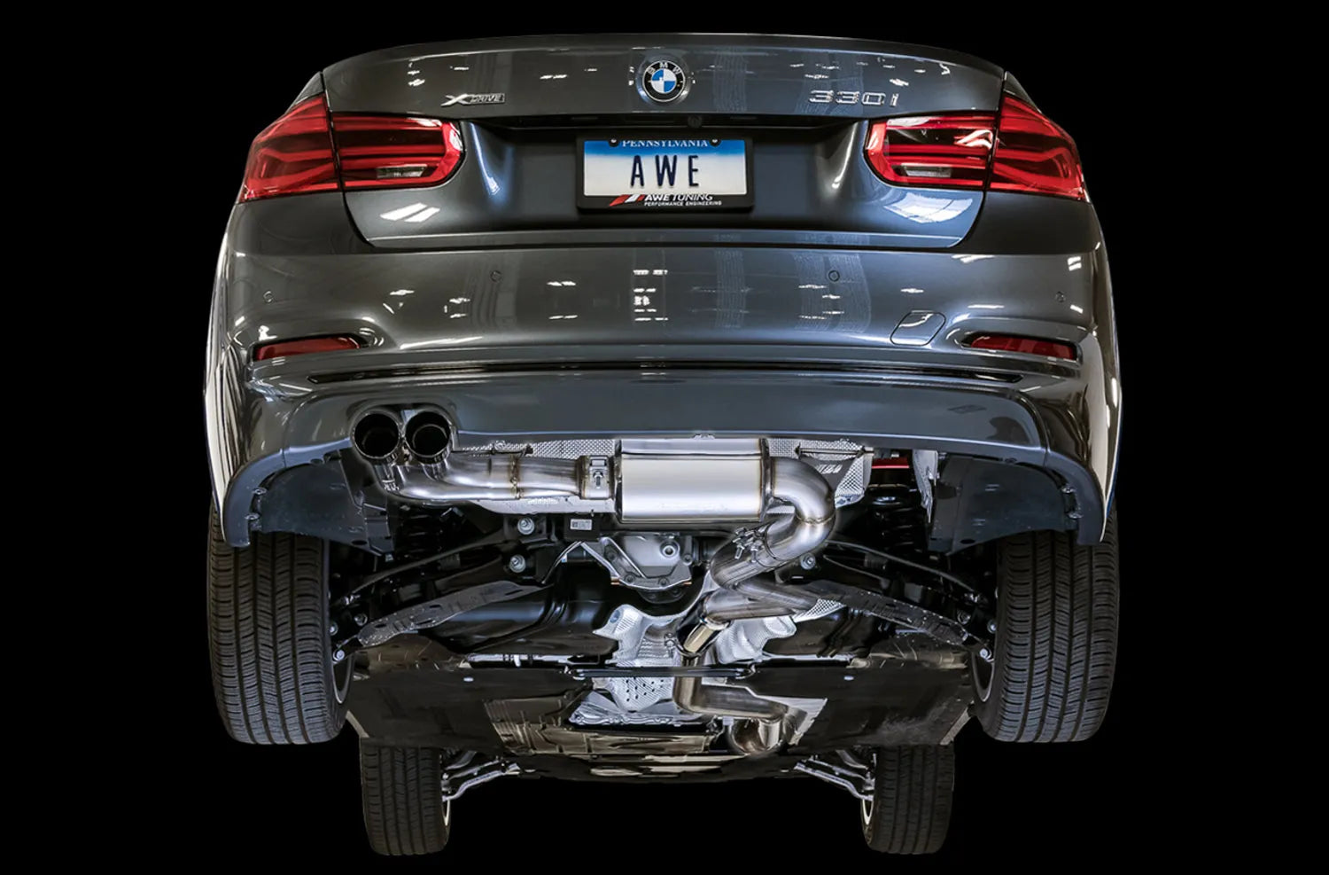 AWE Tuning Quad Tip Marking Template for BMW F3X 328i M Sport (6510-11018)