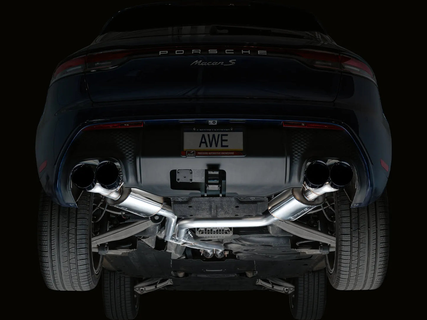 AWE Touring Catback Exhaust w/ Chrome Tips | Porsche Macan 2.9TT (22+)(3015-42952)
