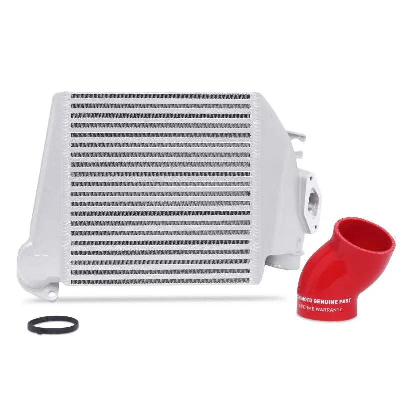 Mishimoto 08-14 Subaru WRX Top-Mount Intercooler Kit - Powder Coated Silver & Black Hoses