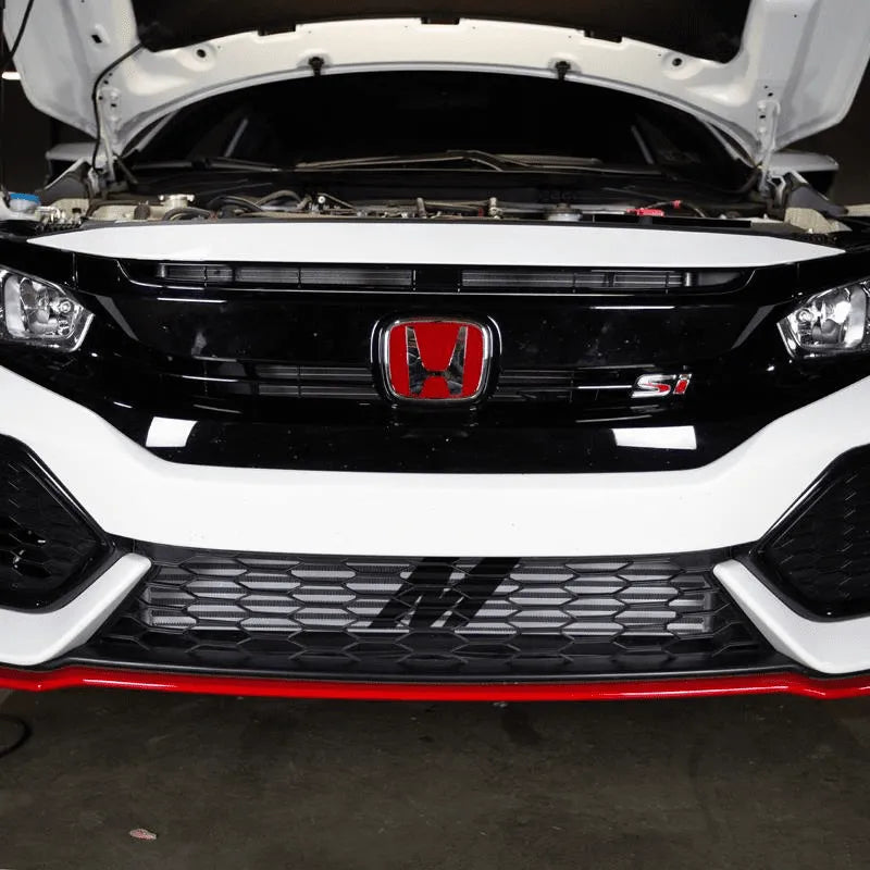 Mishimoto 2016+ Honda Civic 1.5T / 2017+ Honda Civic Si Black Intercooler Kit w/Red Pipes