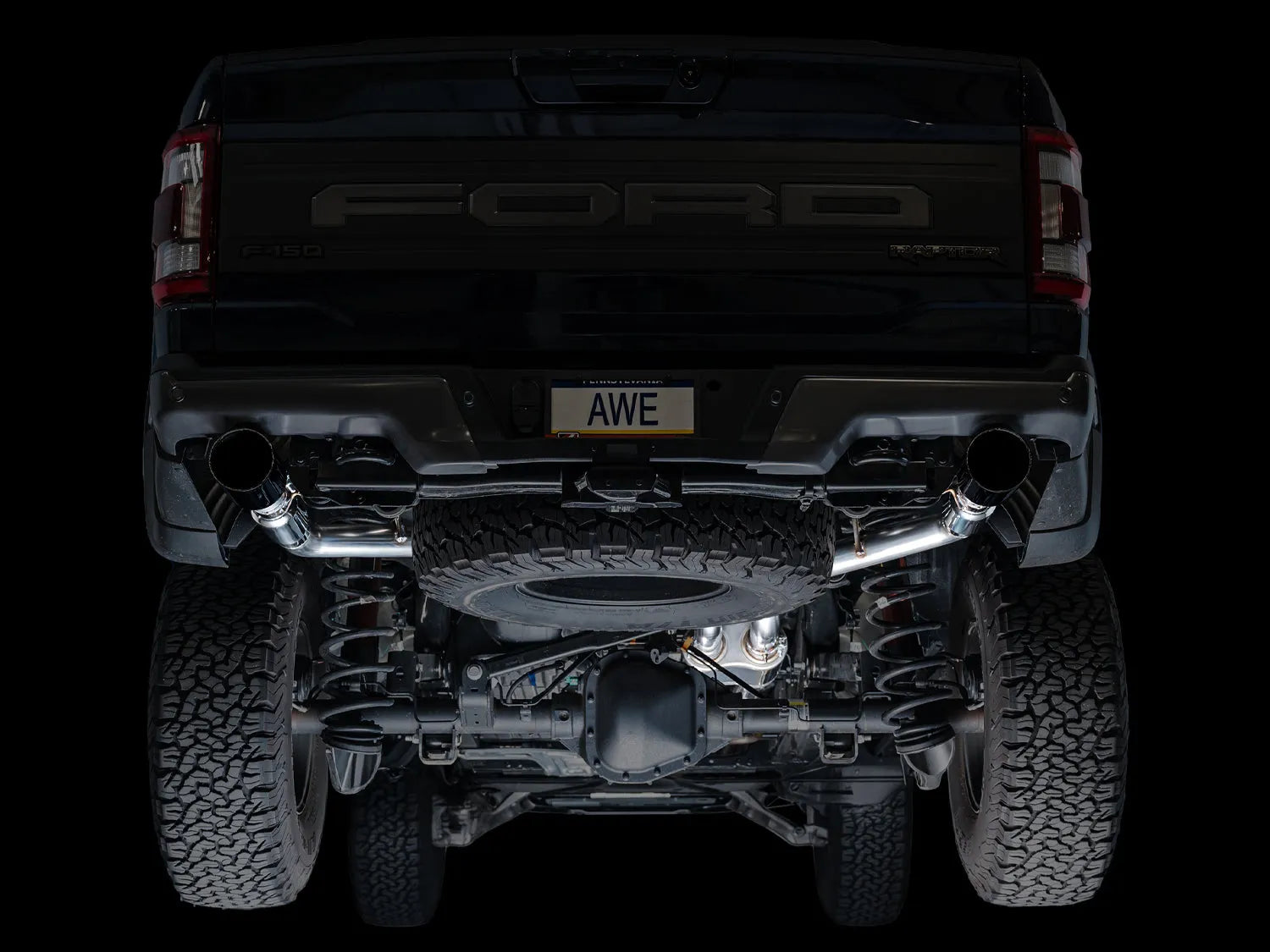 AWE Gen 3 Ford Raptor SwitchPath Exhaust  - Diamond Black Tips